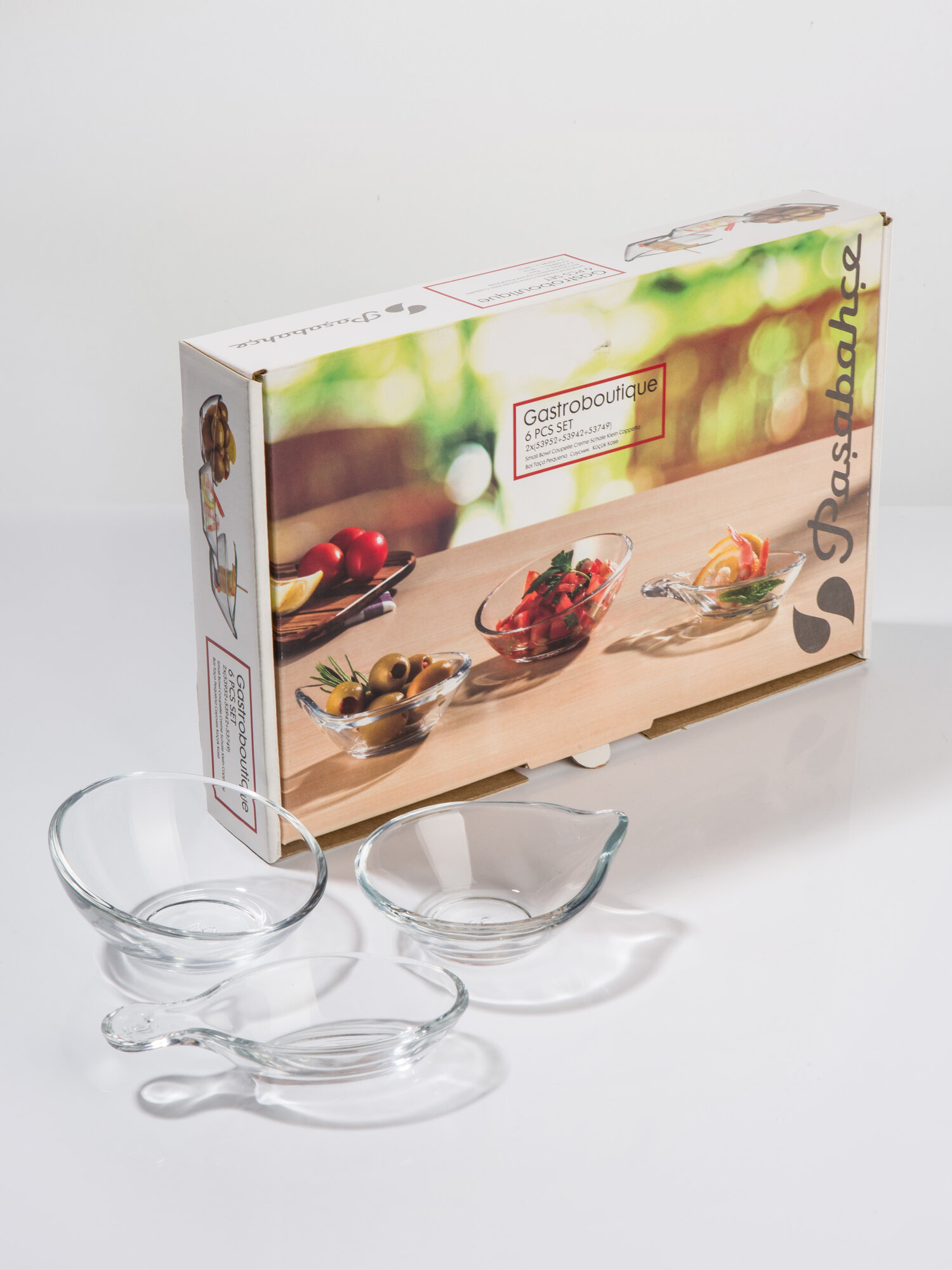 Набор стеклянных соусников Гастробутик 6 шт Pasabahce (3*2шт) — фото 1