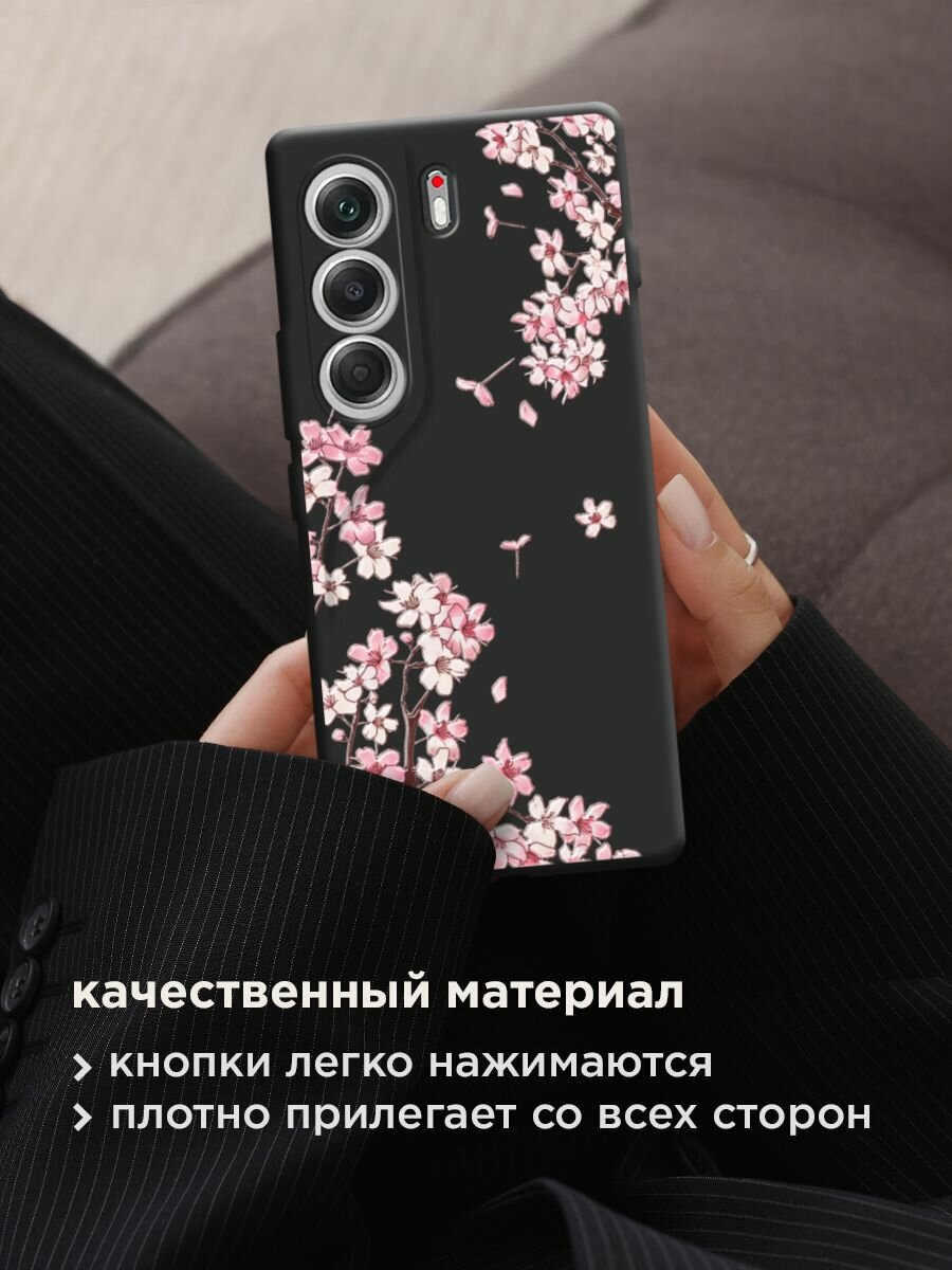 Чехол на Tecno Camon 40 / Текно Камон 40 с принтом "Ветви сакуры 5" — фото 1