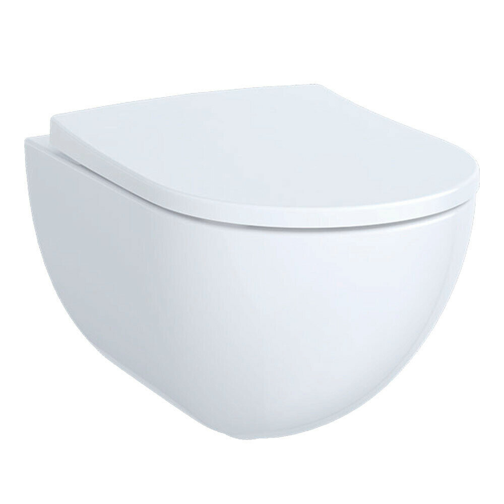 Унитаз подвесной Geberit Pravelo Acanto Rimfree безободковый белый глянцевый с сиденьем дюропласт микролифт (503.503.00.1)