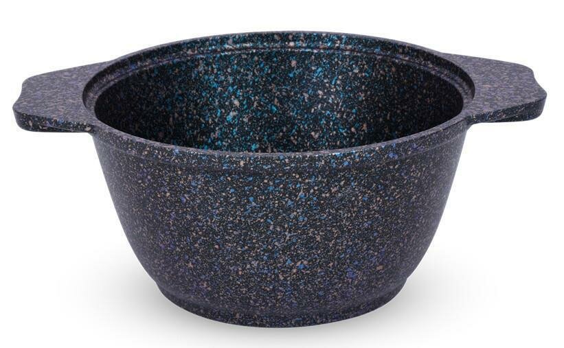 Кастрюля 1л со стекл. крышкой, АП линия "Granit ultra" (blue) — фото 1