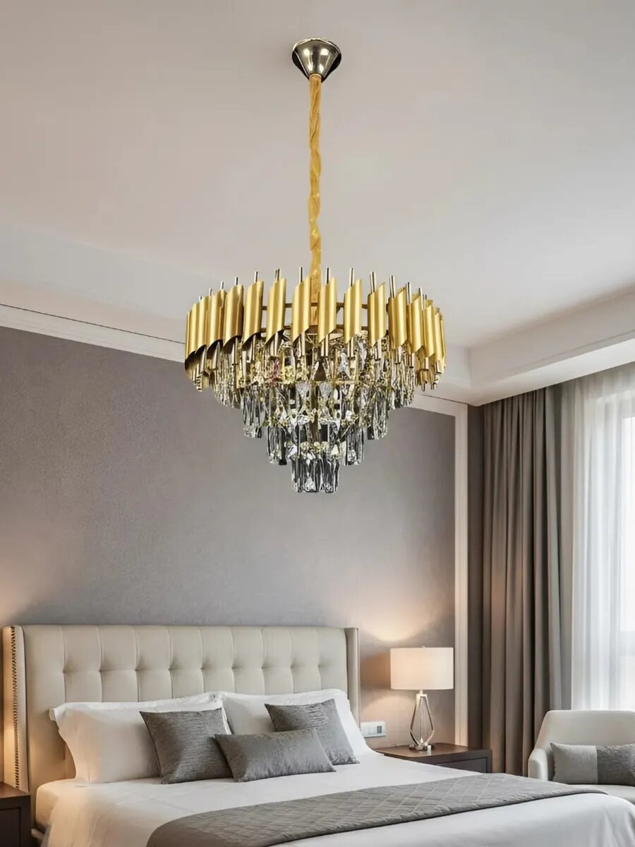 Люстра подвесная под хрусталь — фото 1