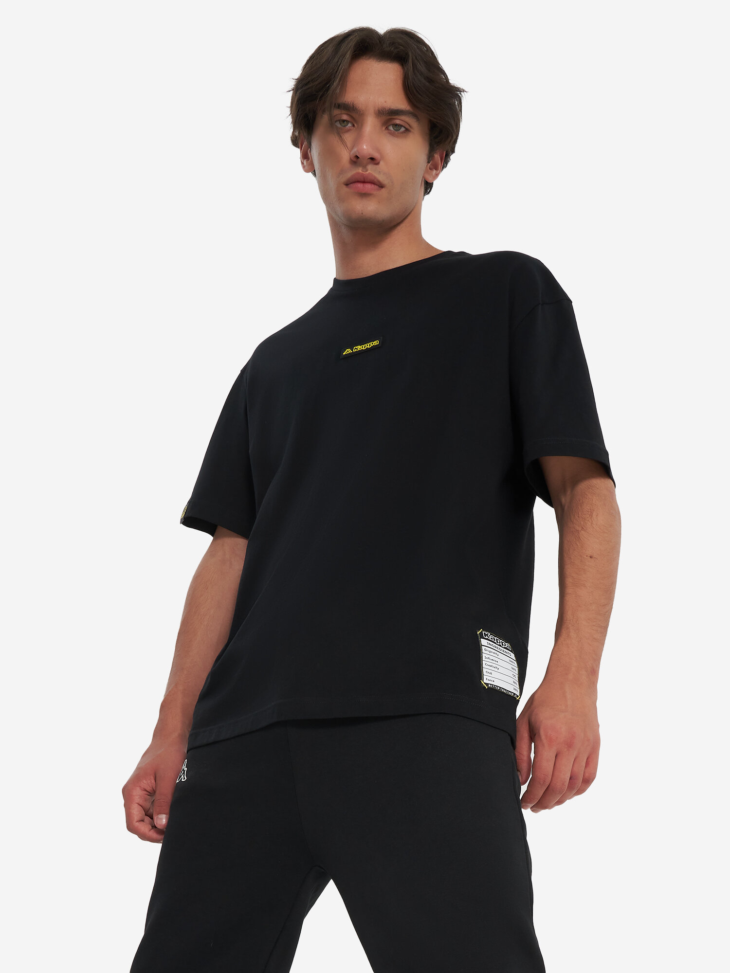 Футболка Kappa, размер 48-50, черный — фото 1