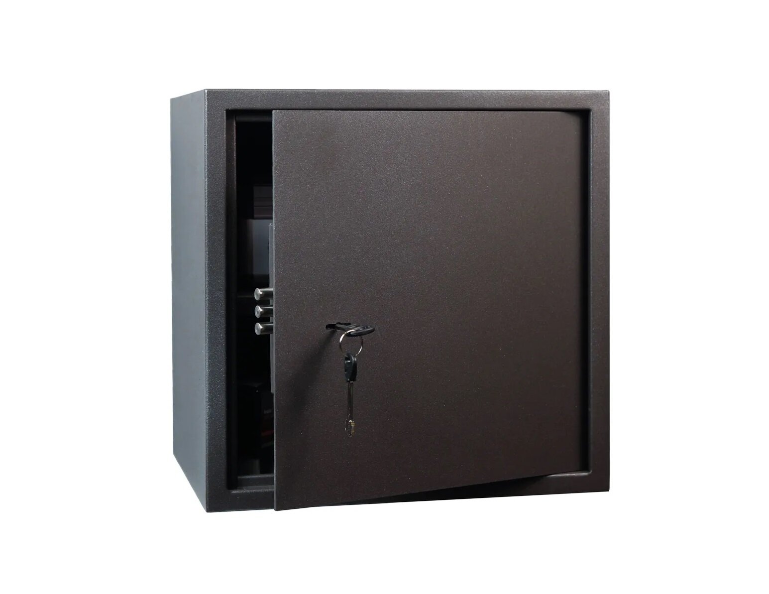 Сейф мебельный Klesto KM-40 для дома и офиса ключевой замок съемная полка серый