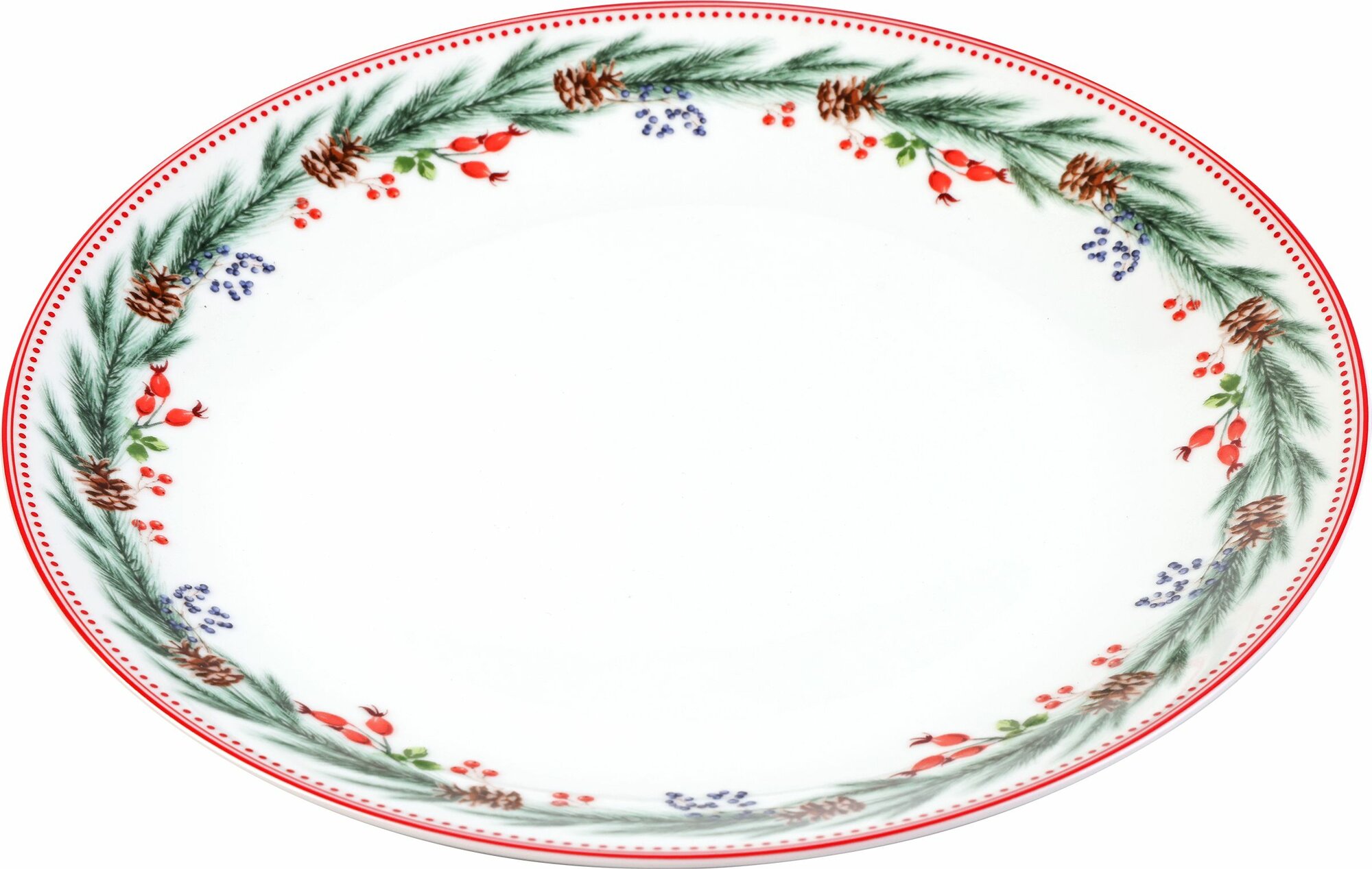 Тарелка обеденная  Royal Christmas  26 см  в новогоднем дизайне из фарфора