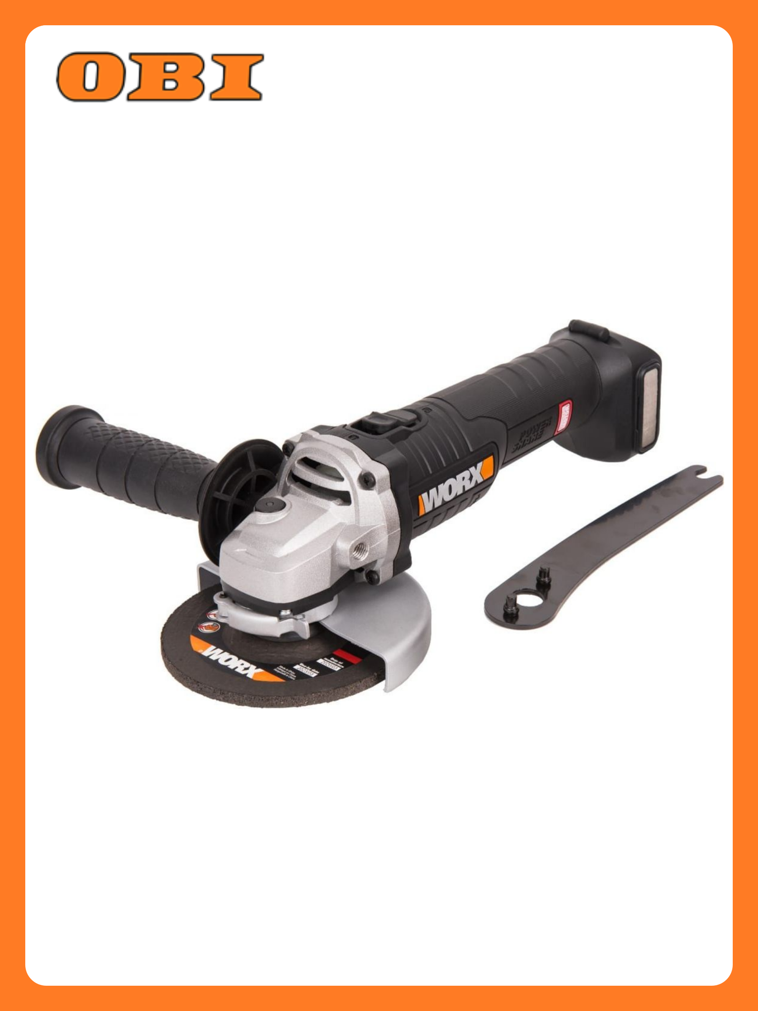 Шлифмашина Worx wx813.9 20В бесключевая замена оснастки двухпозиционная рукоятка