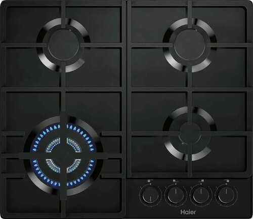 Изображение товара Варочная панель Haier HHQ-G64CTQB, 4 газовые конфорки, черная