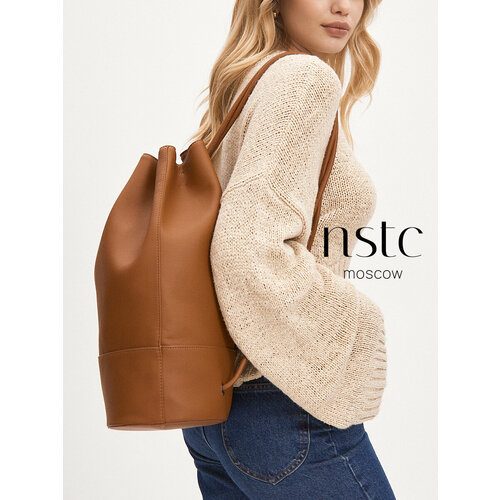 Рюкзак торба nstc.moscow, фактура матовая, коричневый