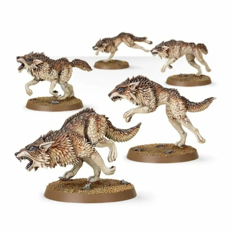 Фенрисийские Волки Космических Волков (Смола, Литье) / Space Wolves Fenrisian Wolves (Resin, Cast)