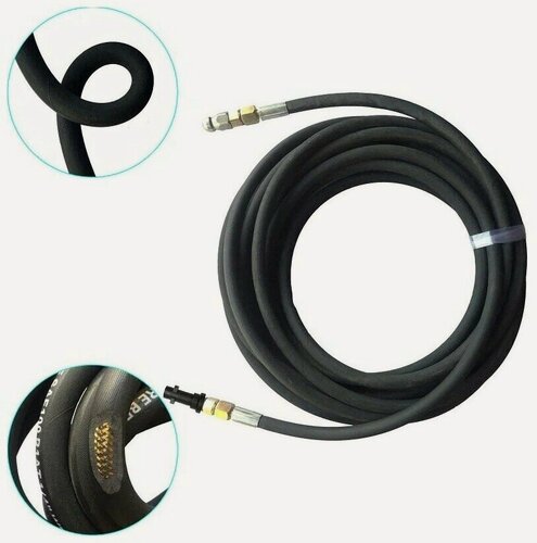 Изображение товара Шланг для прочистки Tavzar, длина 15м, армированный, форсунка 1 вперед 3 назад