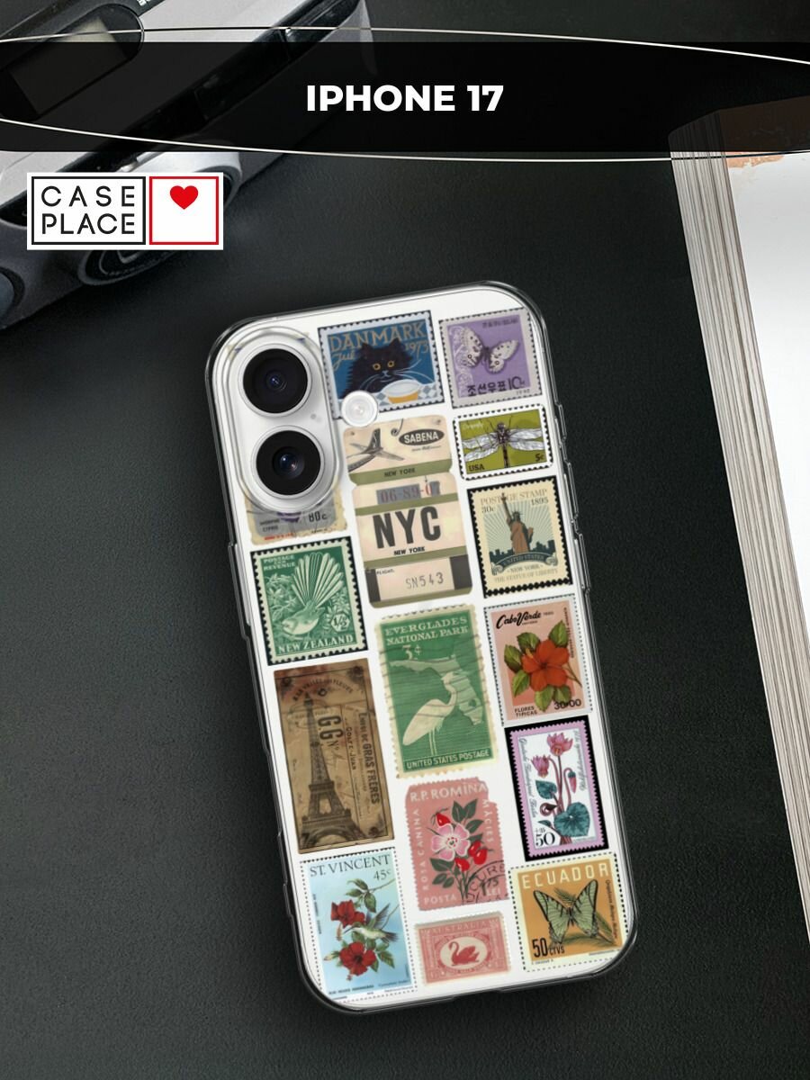 Силиконовый чехол на Apple iPhone 17 / Айфон 17 с принтом Марки