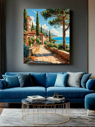 Изображение товара Картина по номерам Морское побережье 40х50 см, хлопковый холст на подрамнике, акрил