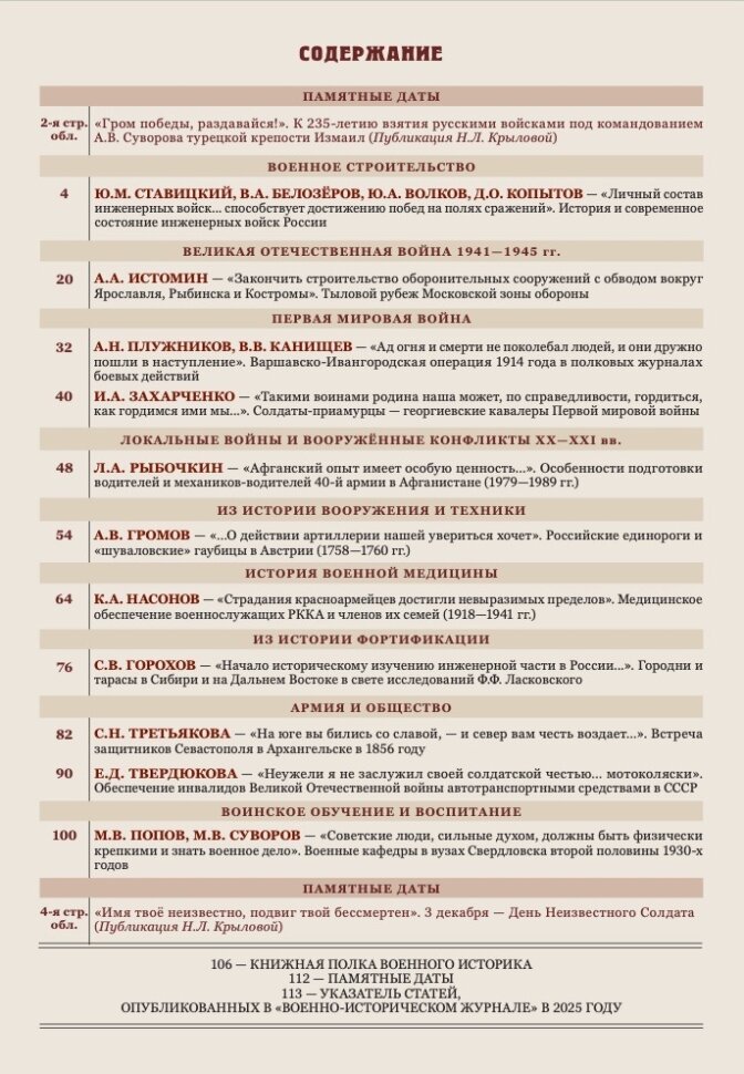 Военно-исторический журнал №12/2025 — фото 1