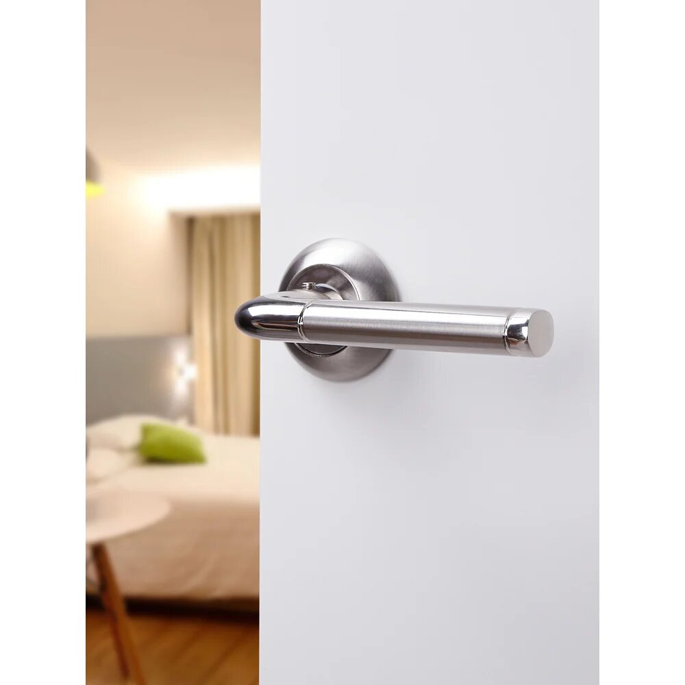 Фалевая ручка BUSSARE LINDO A-34-10 CHROME/S. CHROME 940000000148 для защиты и декоративного покрытия поверхностей — фото 1