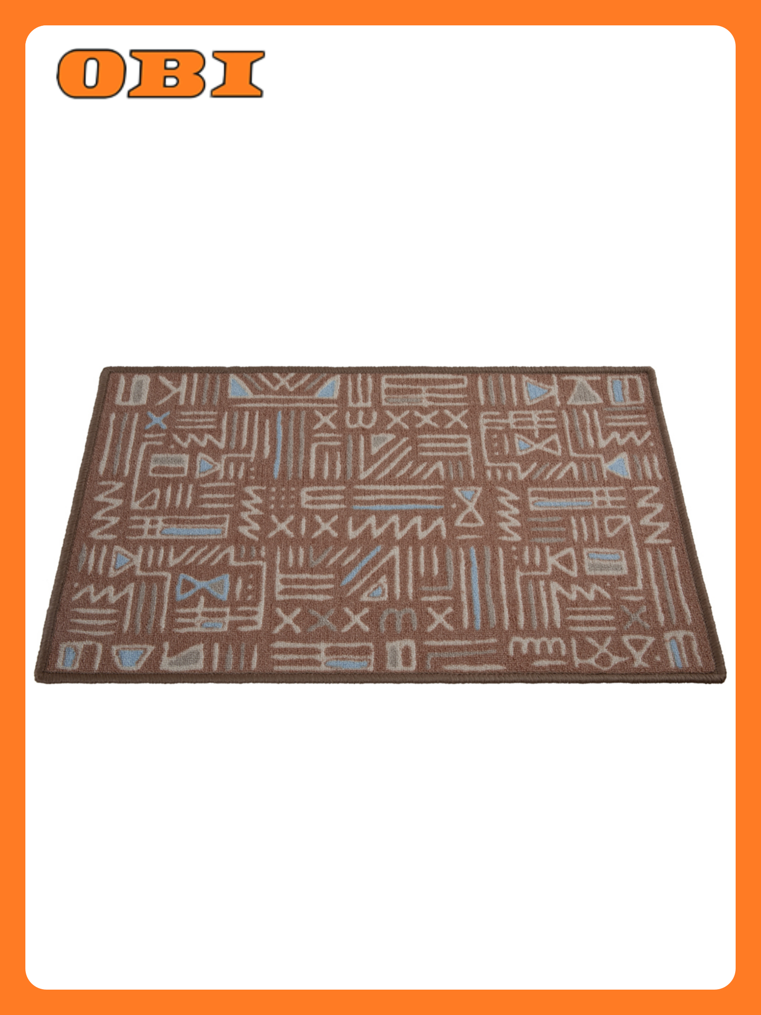 Коврик Нева Тафт Аффи полиамид прямоугольный 40x60 см коричневый