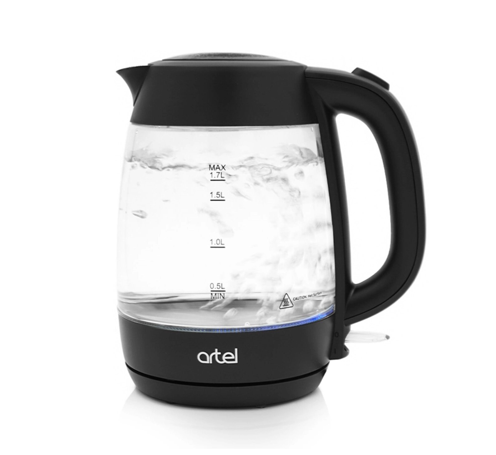 Электрический чайник ARTEL KE-5802W, с фильтром от накипи, скрытый нагревательный элемент