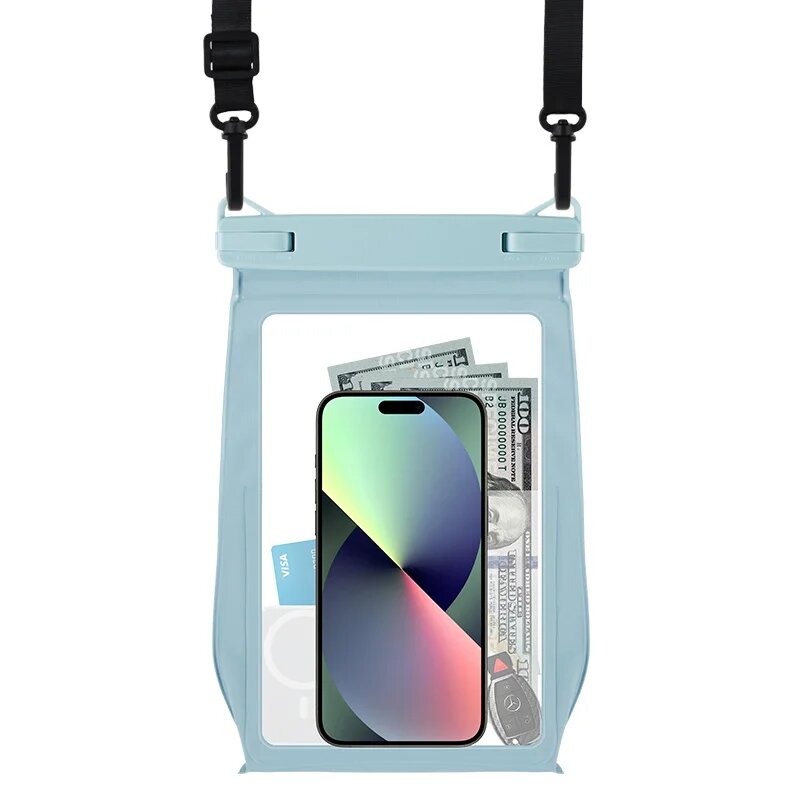 Водонепроницаемый чехол голубой для iPhone/Samsung