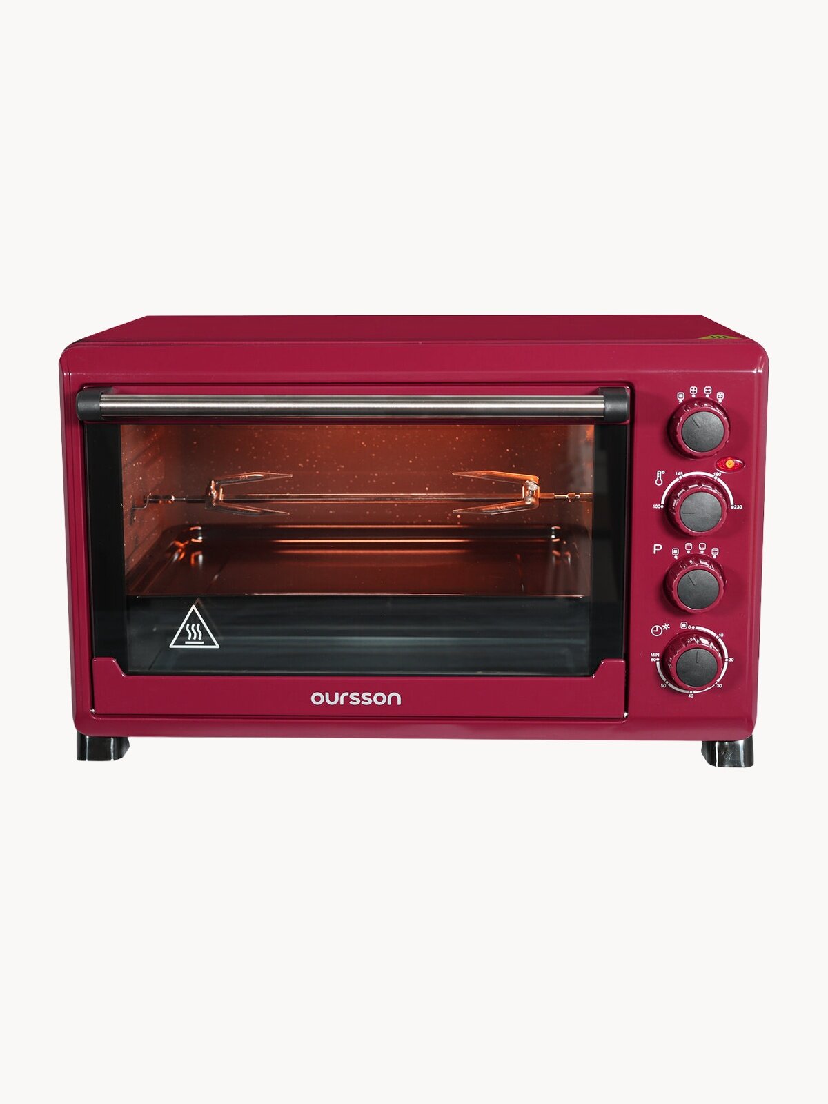 Мини-печь Oursson OV4225/DC, 42 литра, 12 функций, с конвекцией и грилем , темная вишня