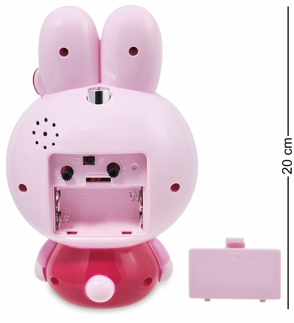 Будильник 'Зайка' розовый — фото 1