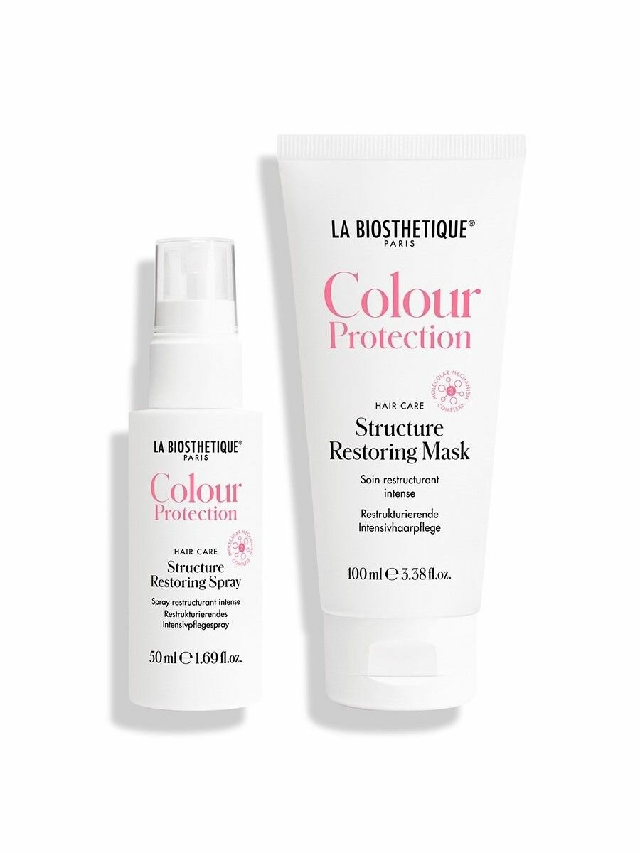 La Biosthetique, Сильный дуэт для глубокого восстановления структуры волос (спрей + маска) Structure Restoring Treatment, 50 мл. + 100 мл.