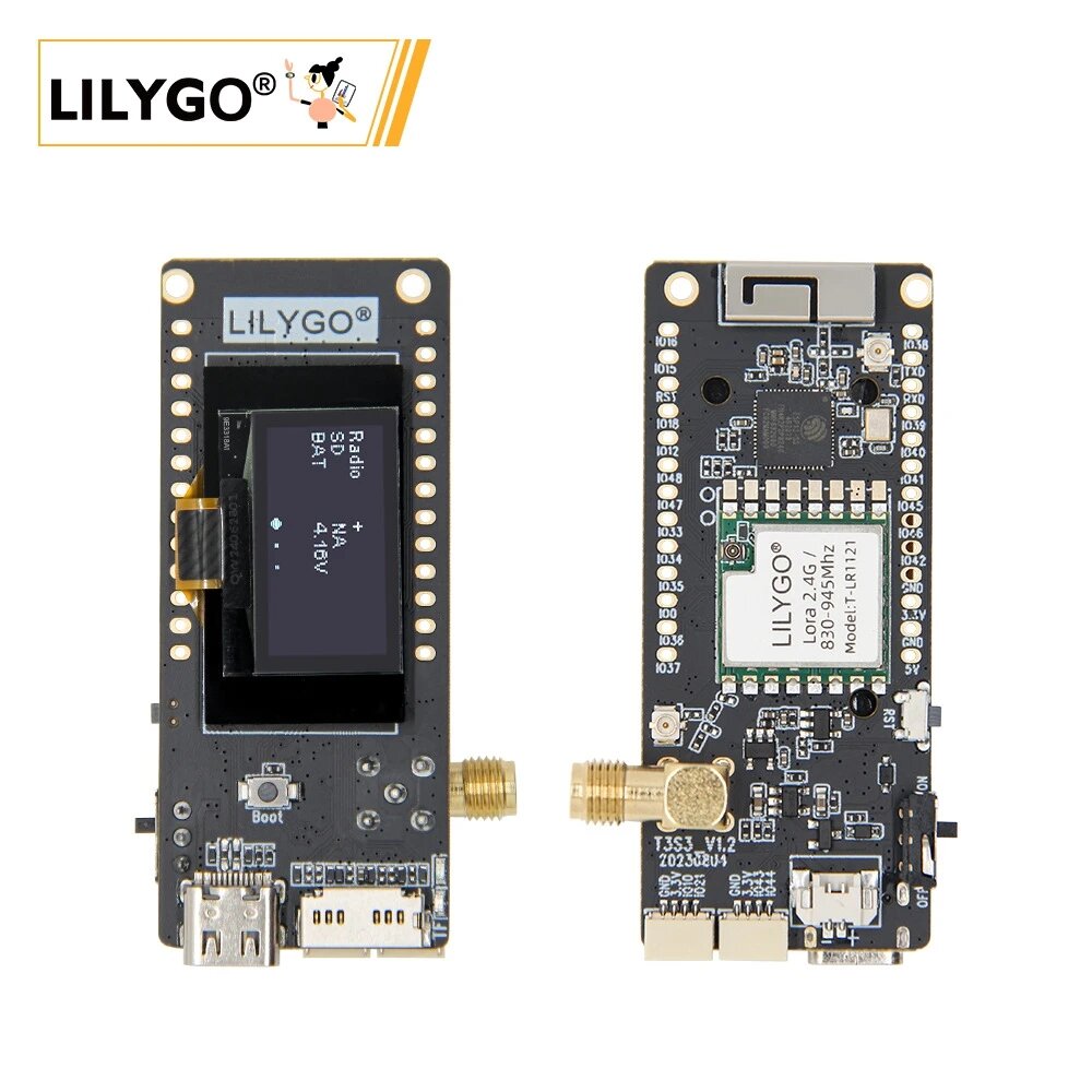 LILYGO ® T3S3-LR1121/2.4G ESP32-S3 Оснащен модулем платы разработки OLED 0,96 дюйма.