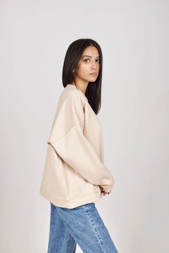 Толстовка Selfie, размер S, , бежевый — фото 1