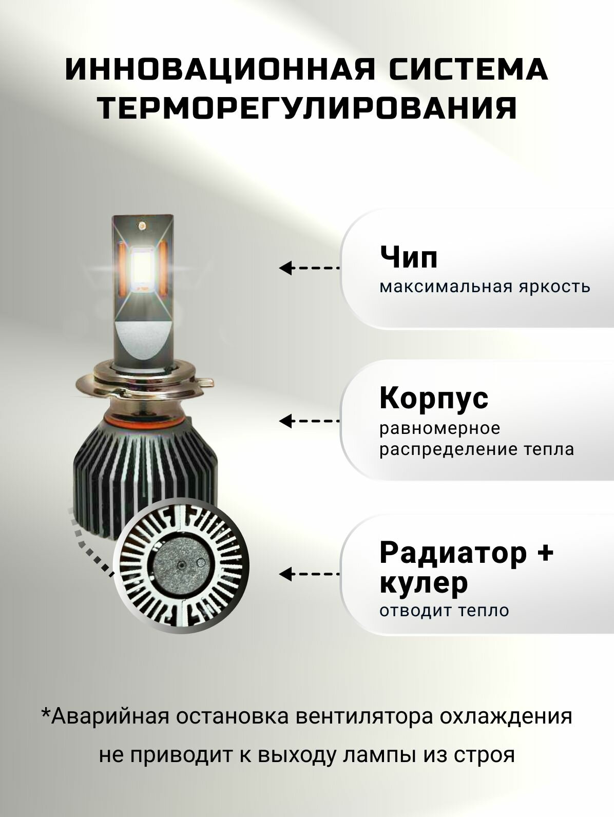 Светодиодные автолампы Clearlight X-Treme H4 10000 lm (2 шт) 6000K — фото 1