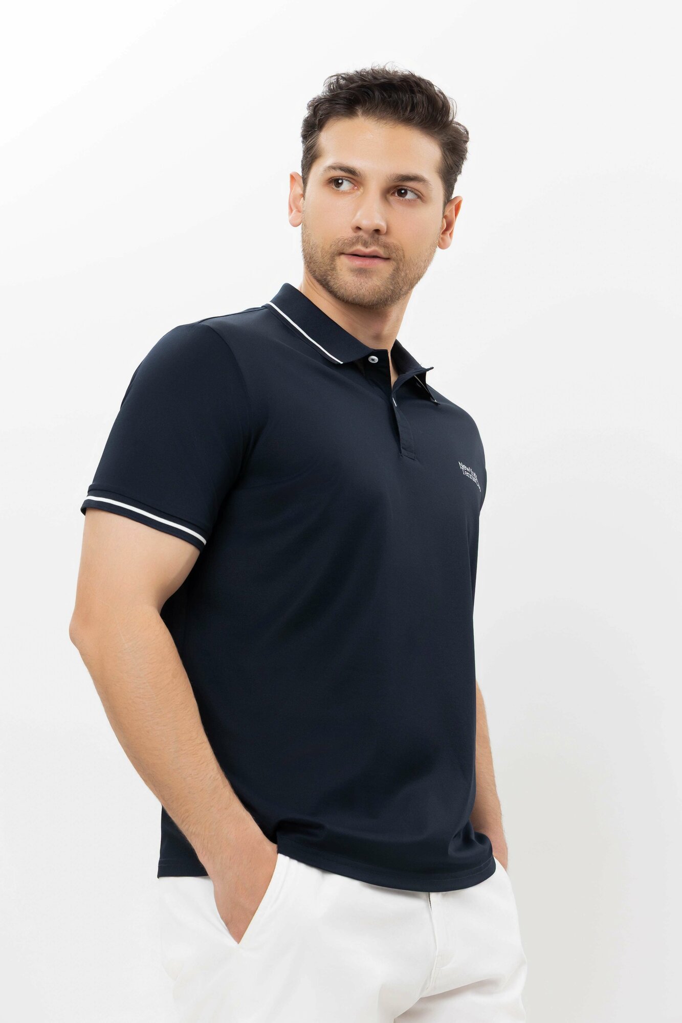 Поло спортивное TERRA PRO, размер S, navy