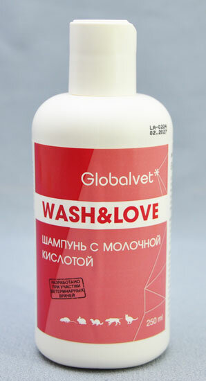 Шампунь для собак и кошек с молочной кислотой (250 мл) Globalvet Wash & Love — фото 1