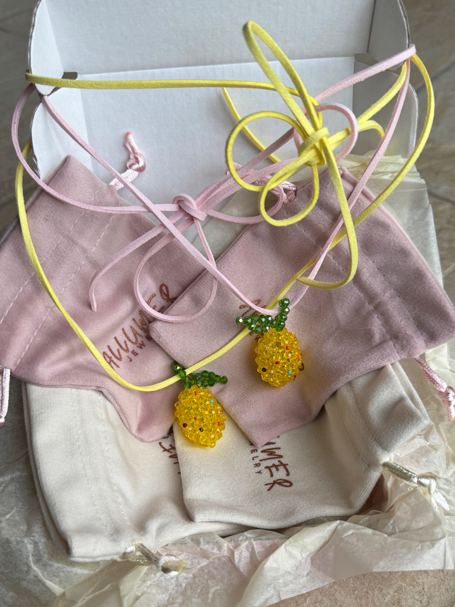 Шнур ALLUMER, 1 шт., длина 70 см, желтый — фото 1