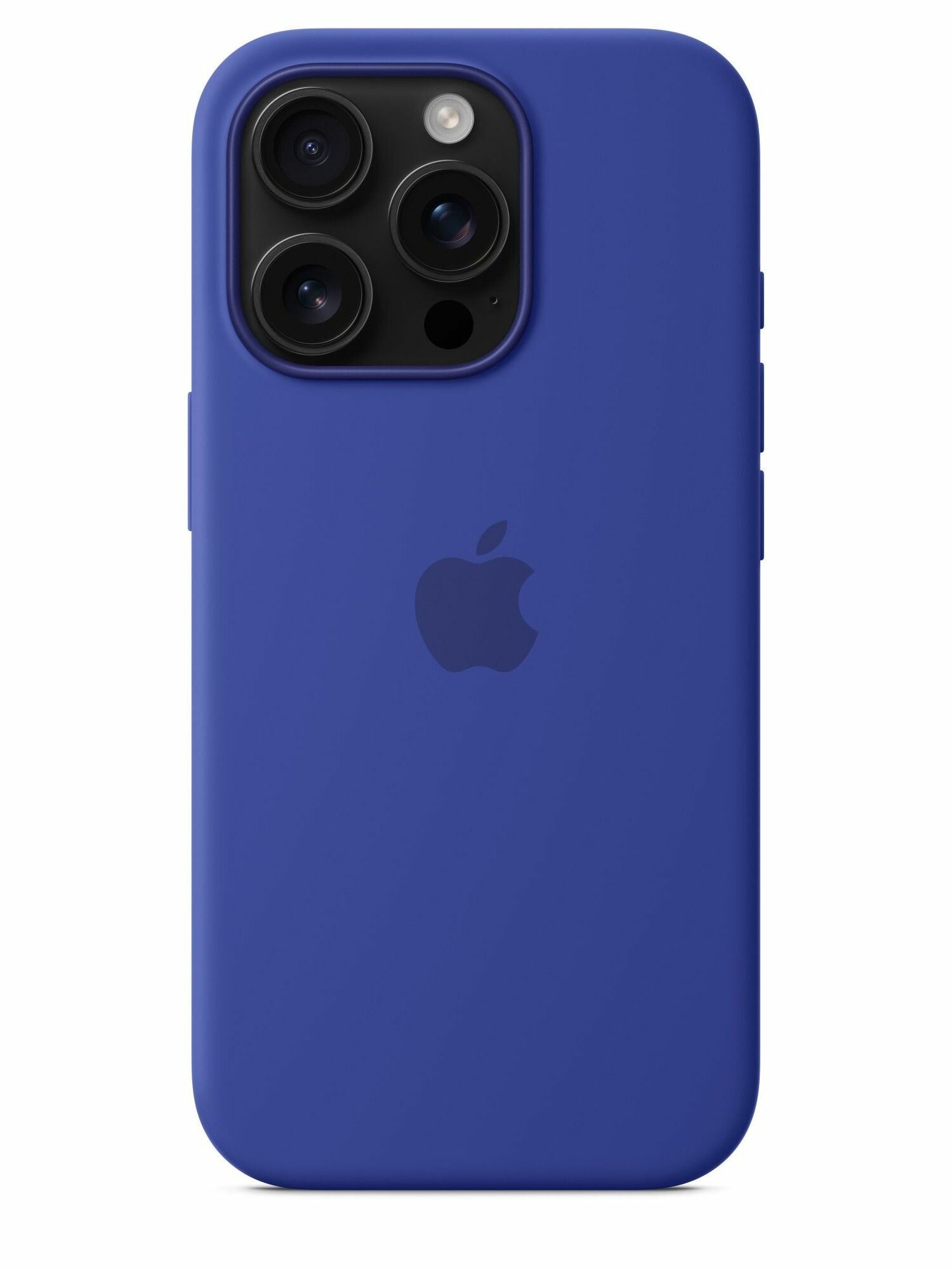 Чехол на айфон 16 про силиконовый с кнопкой для Camera Control и MagSafe / Silicone Case Ultramarine для iPhone 16 Pro — фото 1