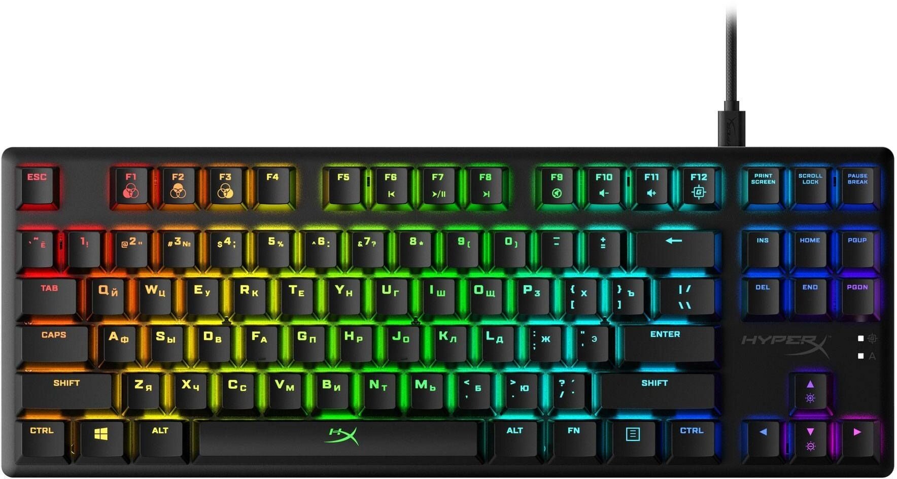 Клавиатура HyperX Alloy Origins Core RGB механическая черный USB for gamer LED (4P5P3AA#ABA)