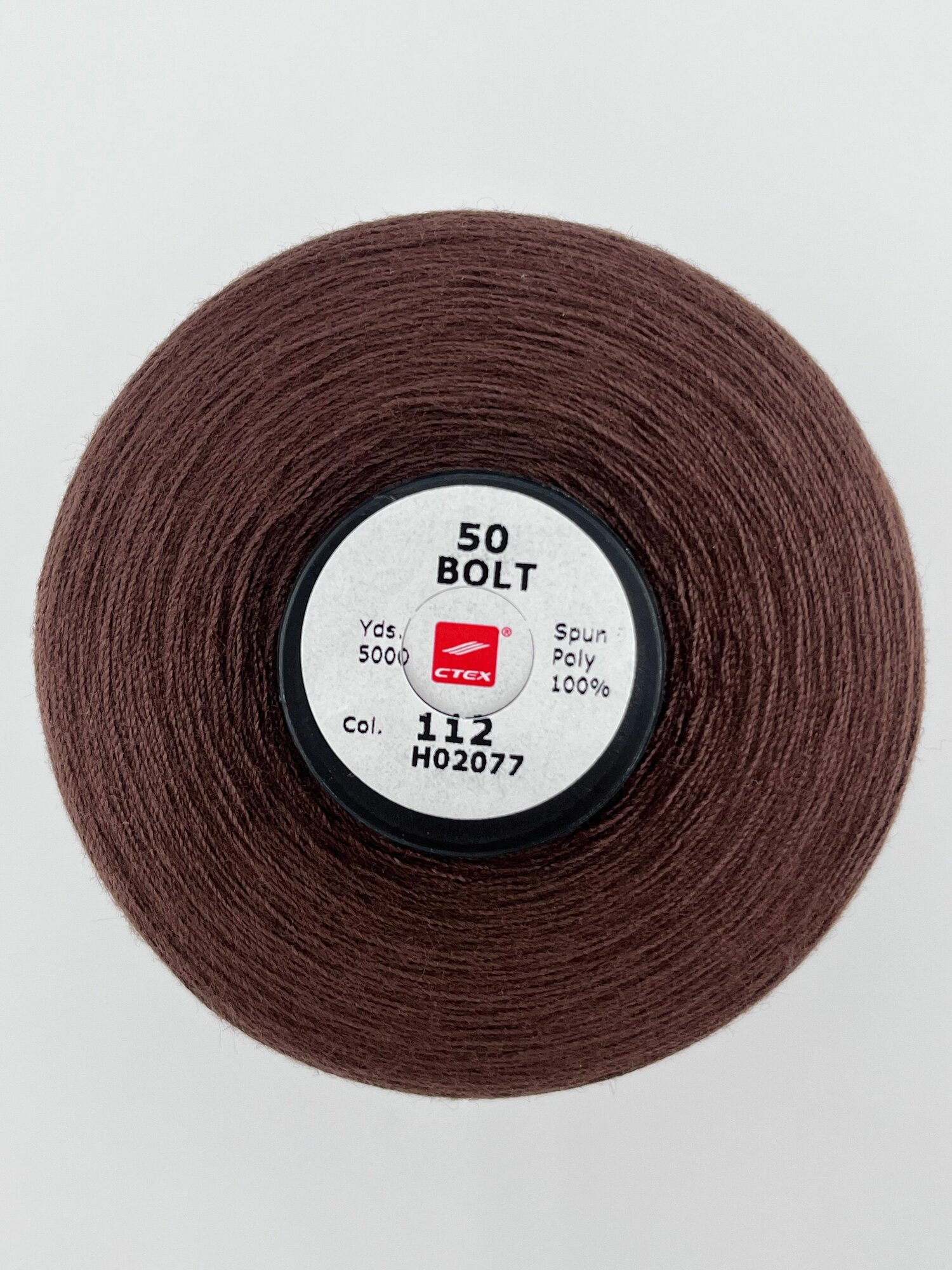 Нитки для шитья 20/2, 5000 ярдов, коричневые — фото 1