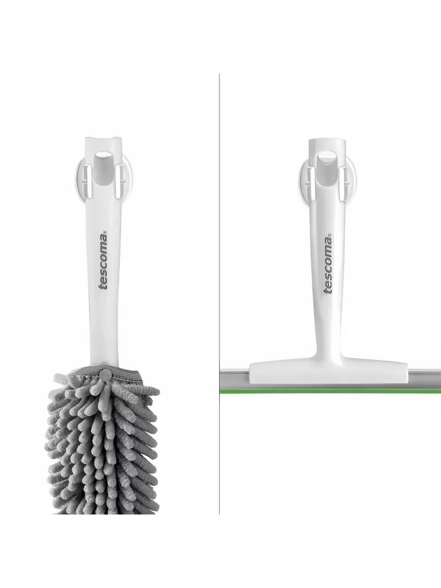 Зажим ручки для швабры Tescoma ProfiMATE, 2 шт, пластик, белые — фото 1
