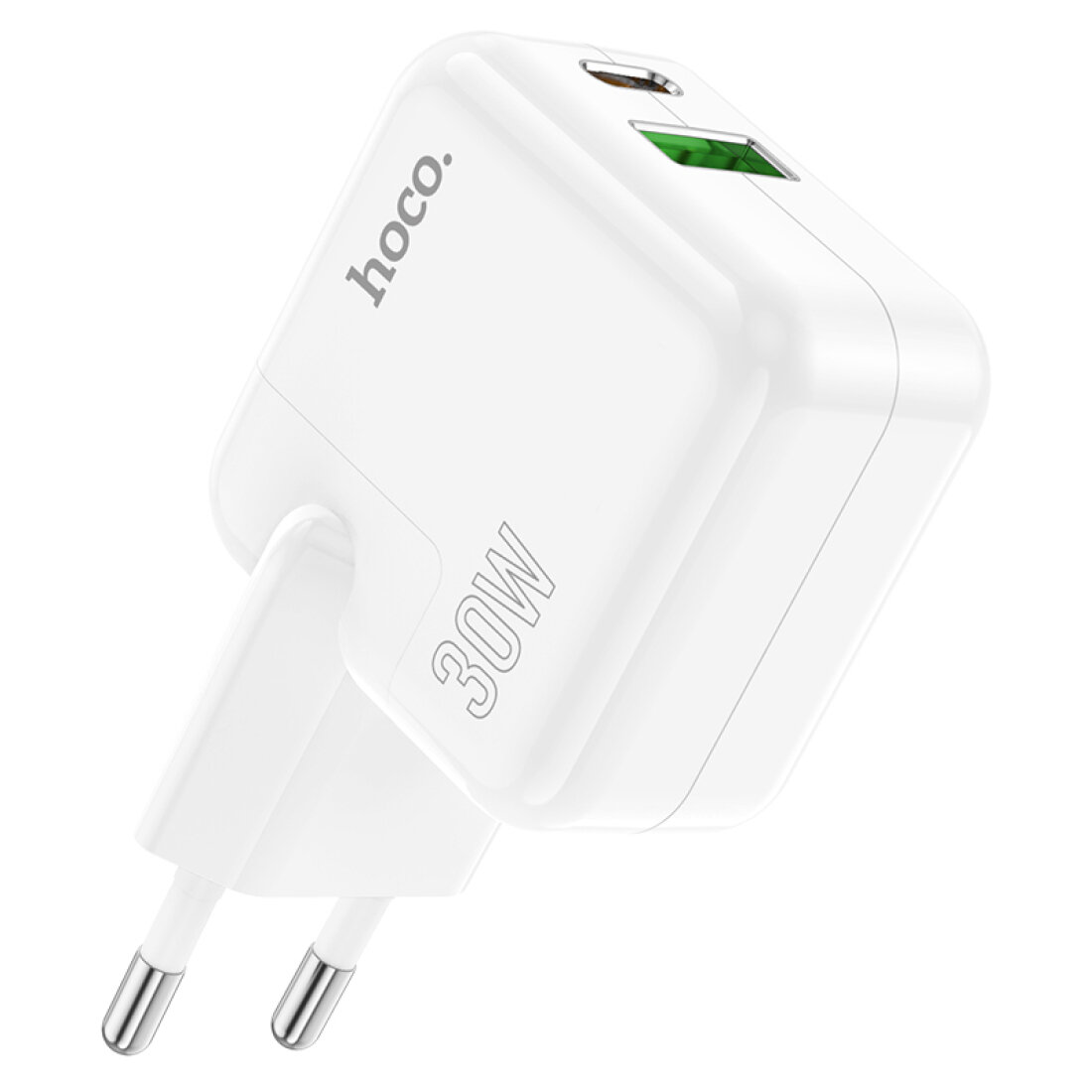 Сетевое зарядное устройство, 1 USB 3.0 QC+1 PD 35W (C111A), HOCO, белый