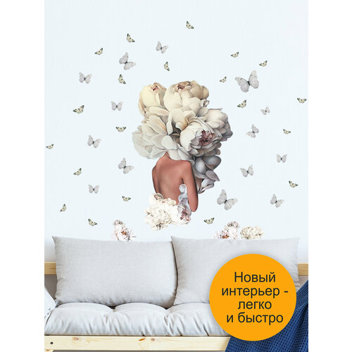 Наклейка для стен VEROL Дерево сакуры, влагостойкие, многоразовые, 93 шт.