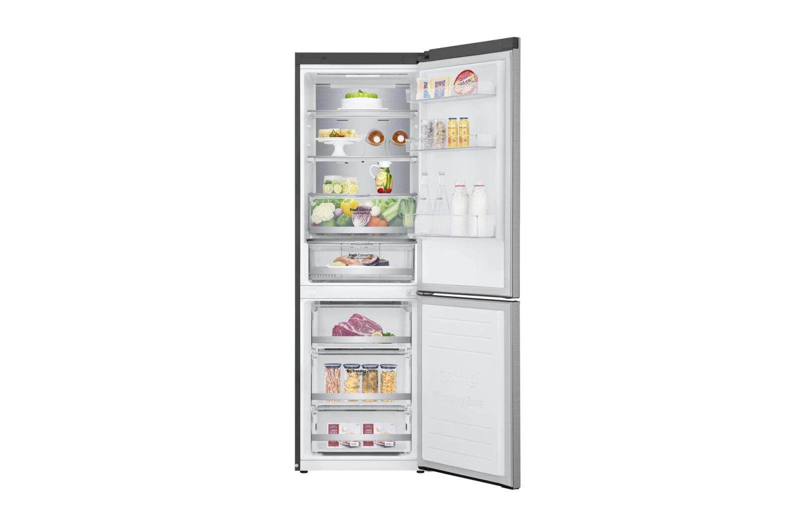 Холодильник LG GC-B459SMUM, инверторный, серебристый, 2 камеры