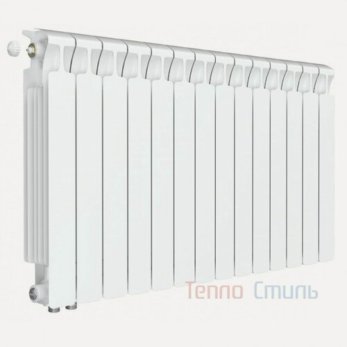 Изображение товара Радиатор биметаллический Rifar Monolit Ventil 500, 14 секций, Нижнее подключение левое (MVL), цвет белый