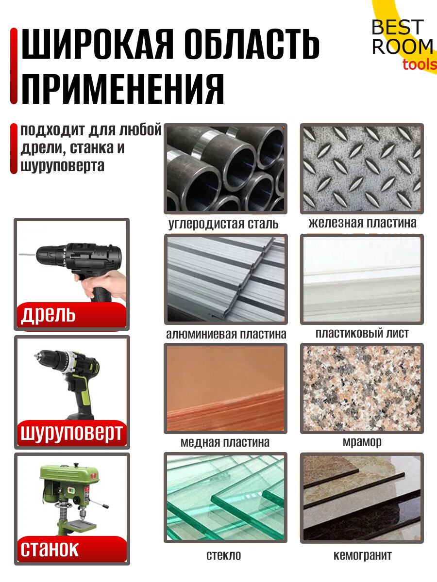Сверло-ступенчатое/ Набор-ступенчатых-сверл для шуруповёрта и дрели — фото 1