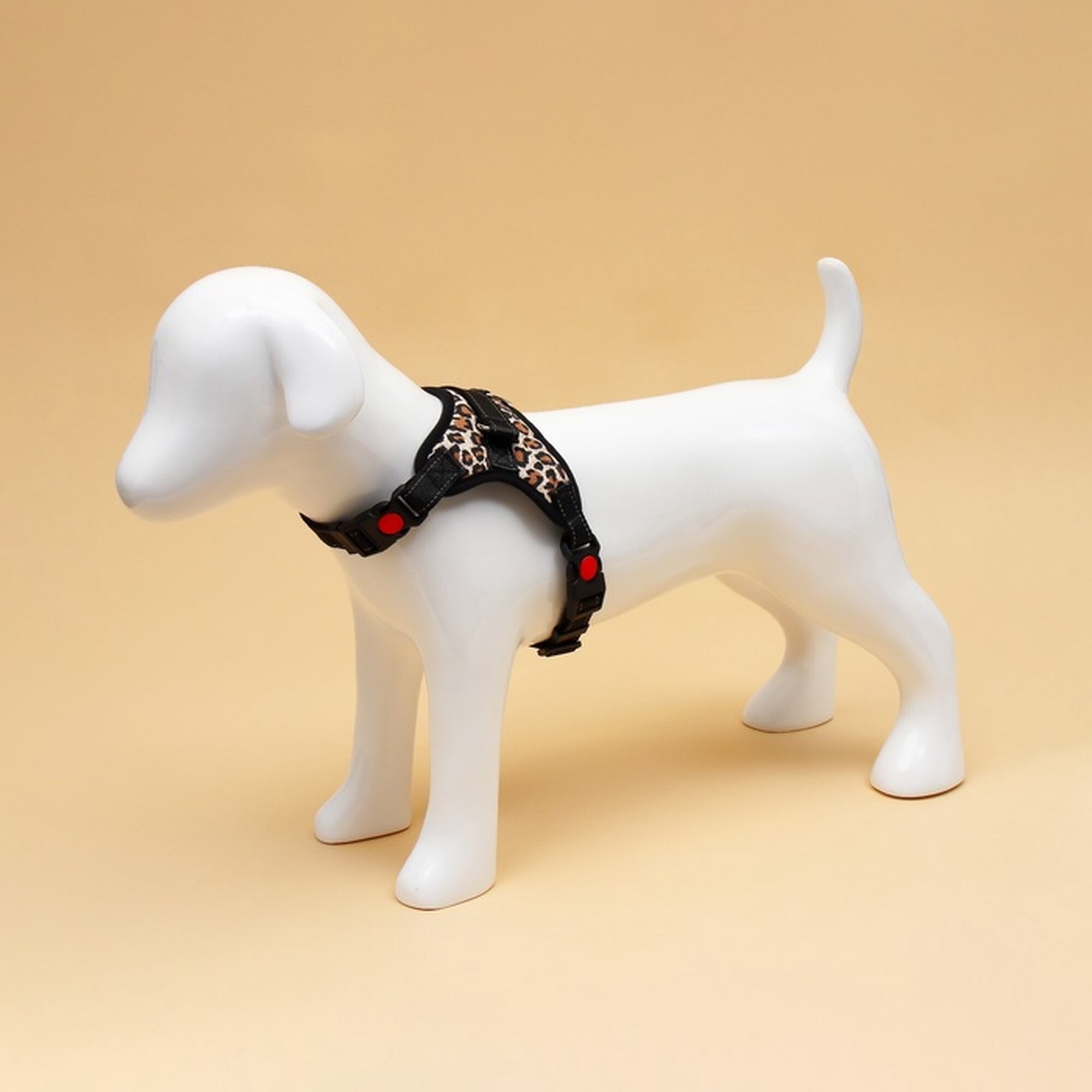 Картинки Шлейка К7 мягкая светоотражающая, размер М, ОГ 52-66 см, вес 9,5-17,5 кг, леопард