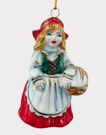 Изображение товара Игрушка на елку Красная шапочка, фарфор