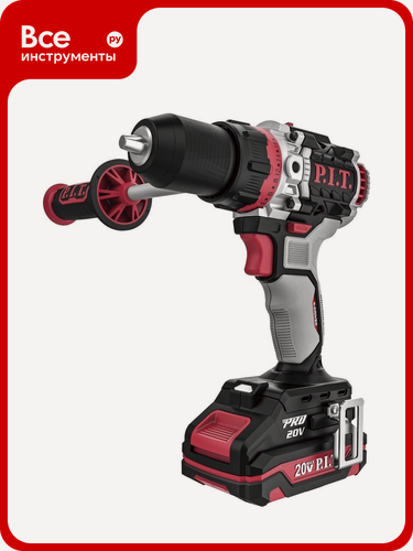 Изображение товара Ударная аккумуляторная бесщеточная P.I.T. X-DRIVER 20 В, 75 Нм, патр. 13 мм, 2 ск, АКБ 2 АЧ, ЗУ, кейс PSB20H-13D/1