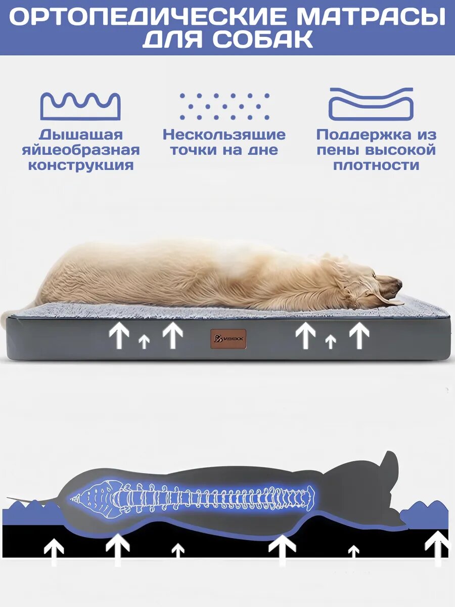 Лежанка для собак, 73х45х7см — фото 1