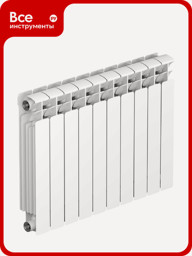 Изображение товара Биметаллический радиатор RIFAR BASE 500 10 секц. бок. R-BA-500-10 настенный тип установки, боковое подключение