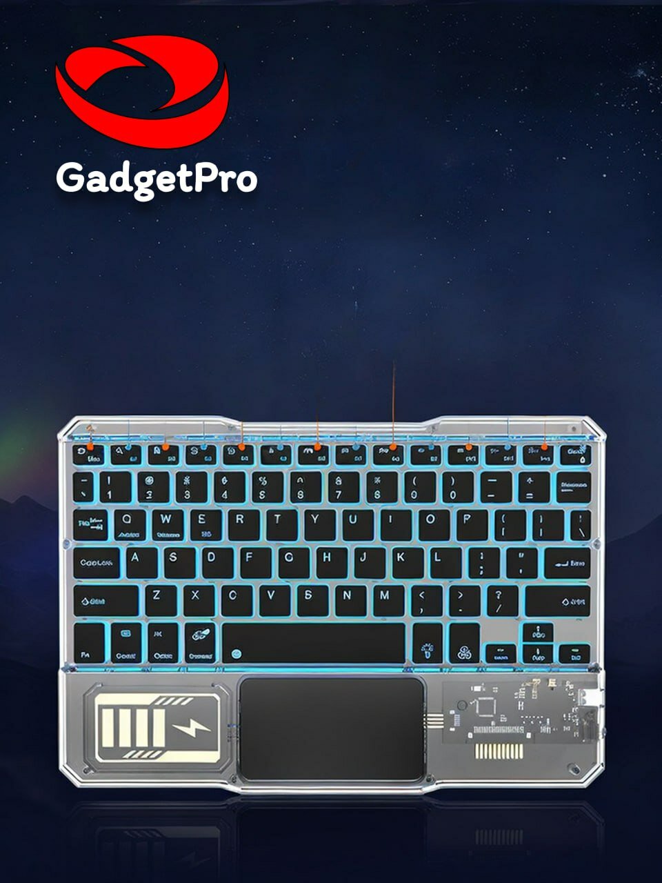 Клавиатура GadgetPro "KB103", RGB-подсветка, тихая, лёгкая, компактная