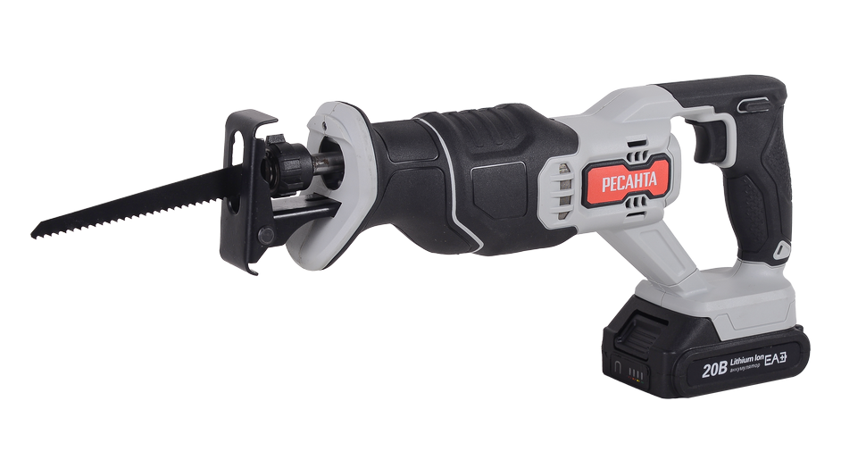 Сабельная пила аккумуляторная электроножовка Ресанта АСП-20Li (в комплекте 1 АКБ и ЗУ) ЕА+