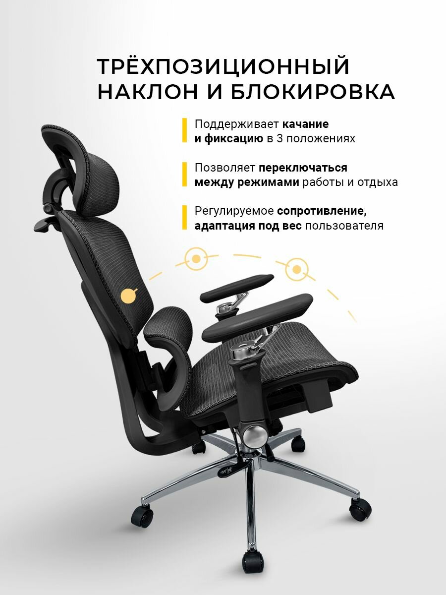 Компьютерные Кресла Xiaomi Рабочее компьютерное кресло на колесиках для руководителя myroo Bliss T803-BB черное в сетку. Взрослый крутящийся офисный стул с ортопедической спинкой для работы за компьютером ПК