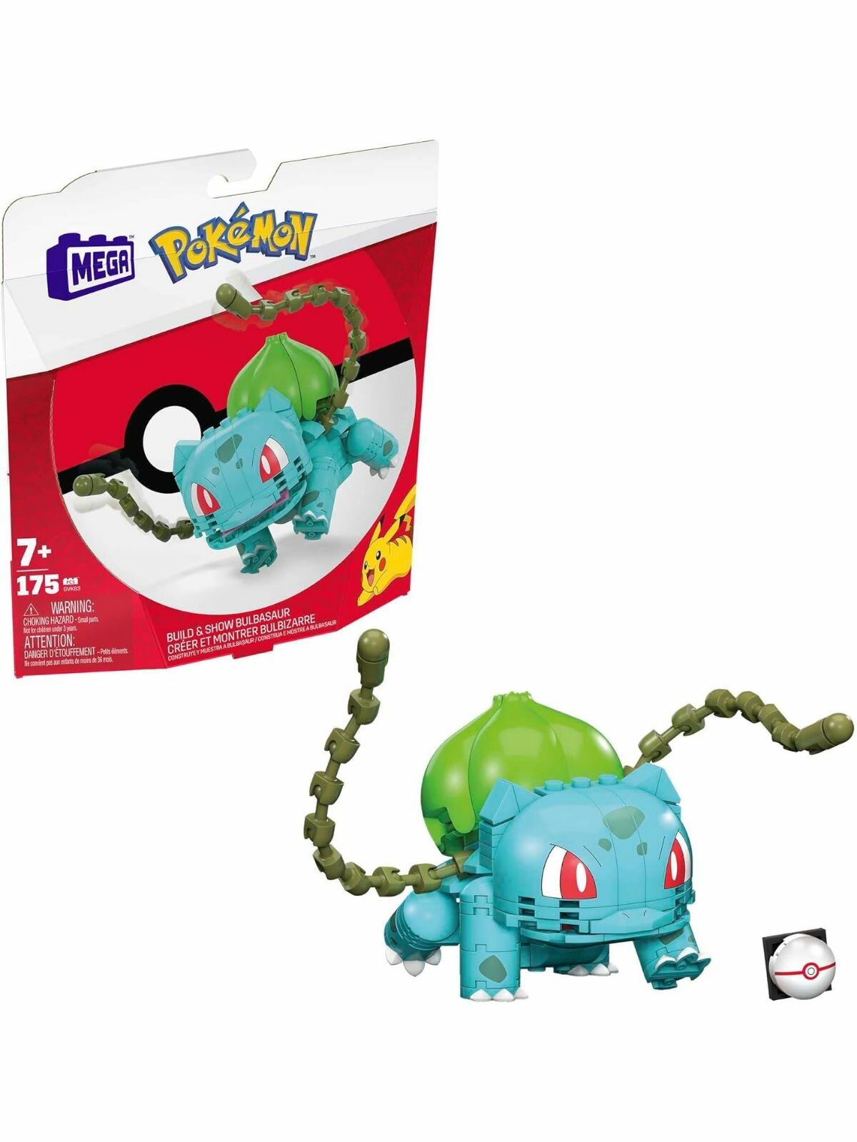 Конструктор - фигурка Покемон Bulbasaur для детей MEGA Pok mon Bouwspeelgoed — фото 1