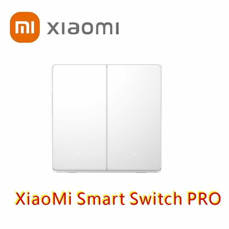 Умный выключатель Xiaomi Mijia Smart Switch PRO BLE Mesh single zero fire две клавиши  XMQBKG05LM Mihome APP   Белый