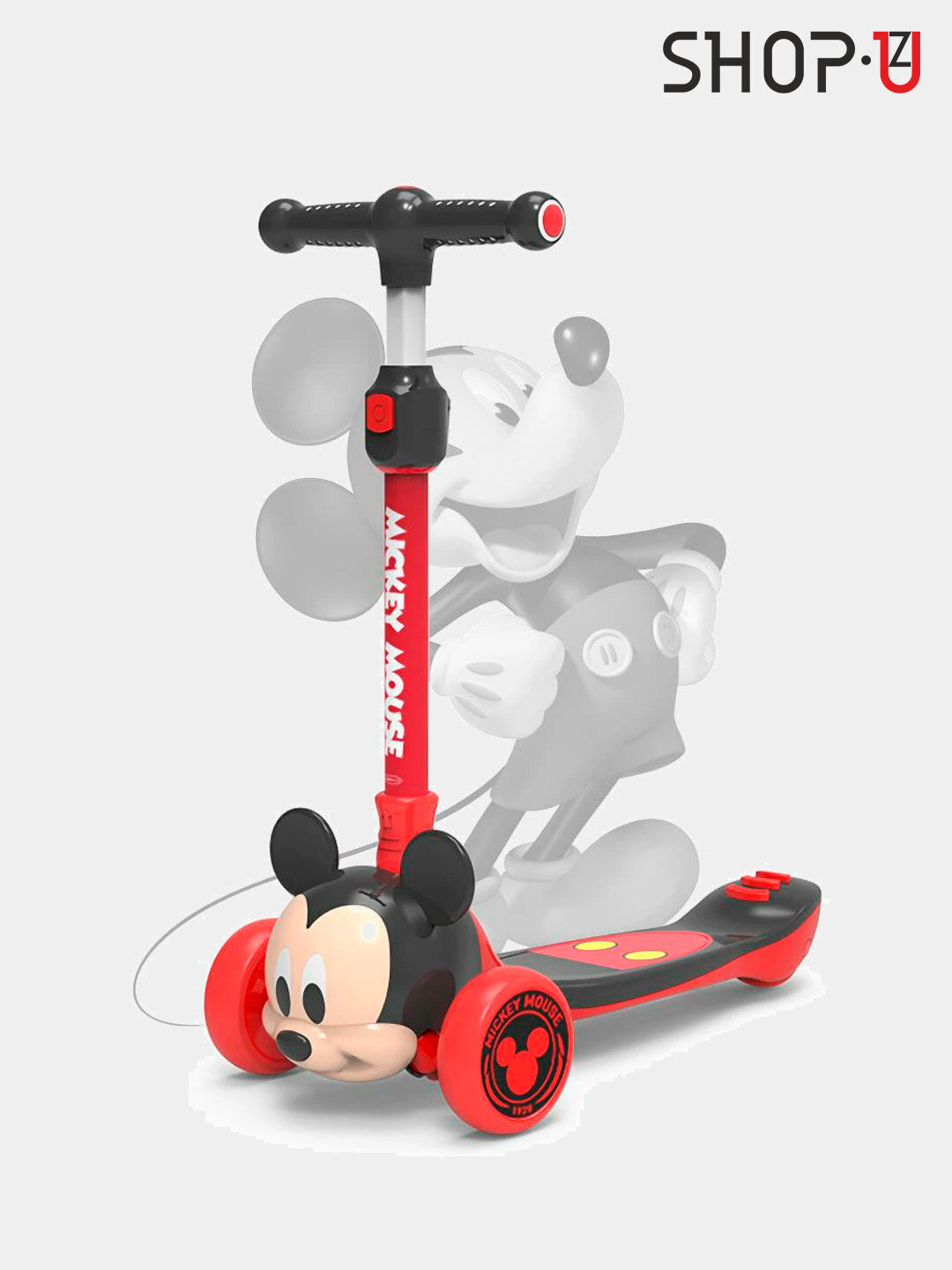 Самокат детский, складной, со светящимися колёсами, максимальная нагрузка до 50 кг