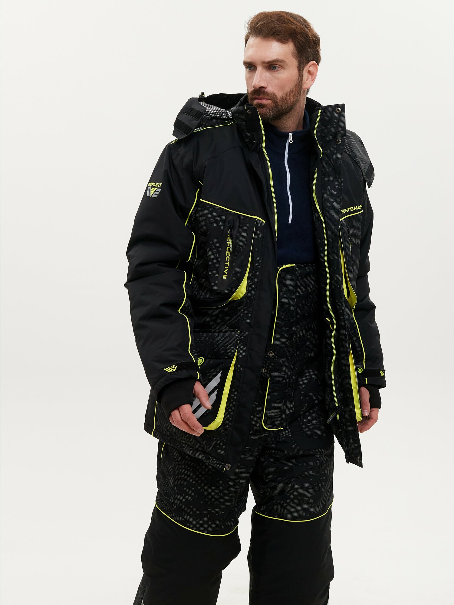 Костюм зимний Siberia Reflect V2 ткань Breathable Reflex Membrane цвет Черный